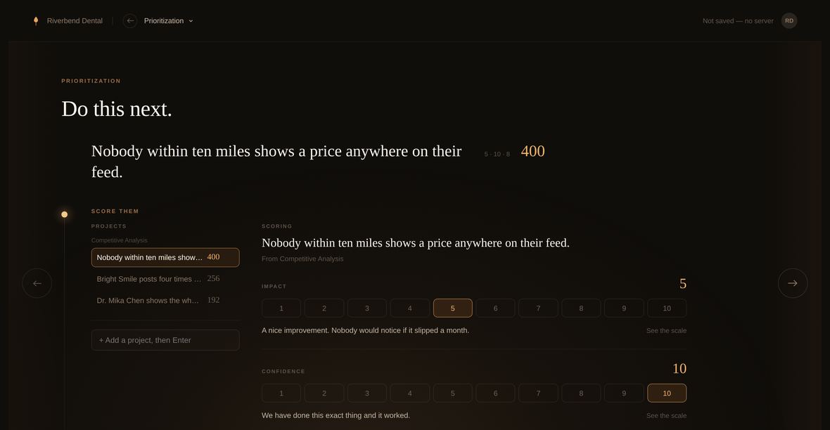 Prioritization in the Candlelight Social platform